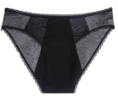 Leak Proof Bamboo Girl Period Panties Underwear Transparent Sexy Lace Viscose Briefs