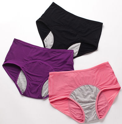Hot Sale Plus Size M-8XL 10 Colors Physiological Leak Proof Menstrual Panties 3 Layers Breathable Period Underwear