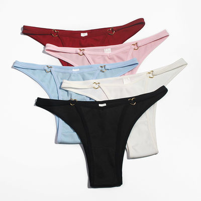 Sexy G String Underwear For Ladies Adjustable Low Waist Seamless Brief Hipster Panties Heart Shape Ring Thong