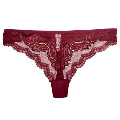 Sexy Low Rise Lace Panties Ultra Thin T Back Underwear Floral Lace Mesh Thong See Through Panties