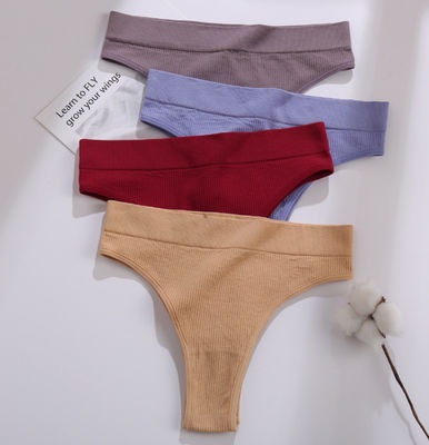 Seamless G String Low Rise Sexy Underwear Thong Panties Female Underpants Solid T-Back