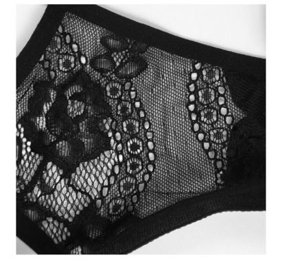 Valentine Womens Underwears Black Thong Lingerie G String Lace T Back Strappy Body Harness Gift