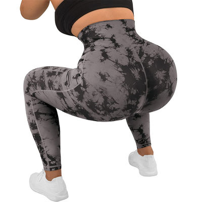 Running High Waisted Tummy Control Athletic Leggings Yoga Tights Trainer Pants Tie Dyed