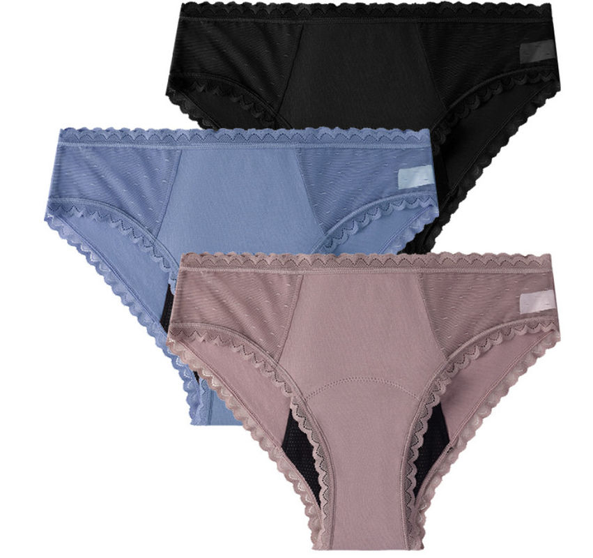 Women'S Postpartum Leak Free Period Panties Underwear Plus Size 4 Layers Mid Waist