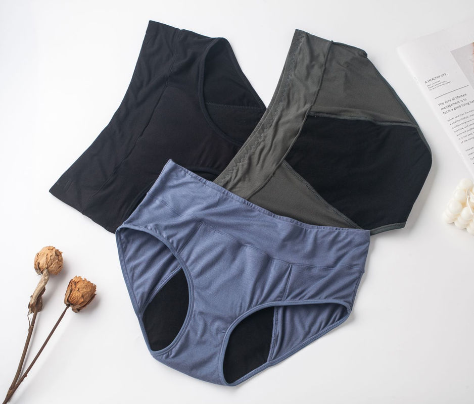 Plus Size 4 Layer Leak Proof Full Protection Physiological Brief Panties Absorbent Women Menstrual Period Underwear
