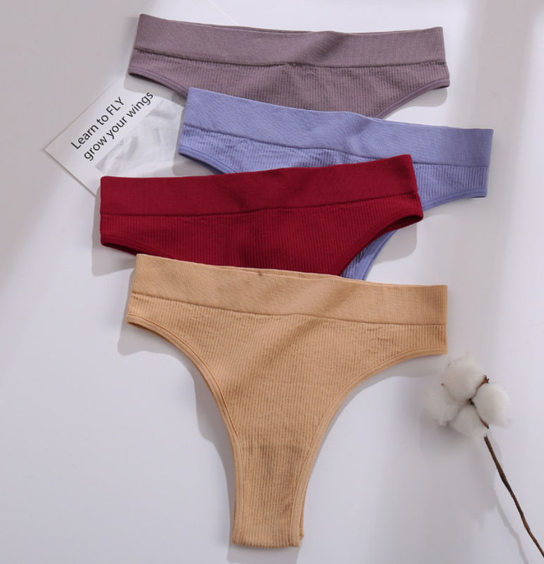 Seamless G String Low Rise Sexy Underwear Thong Panties Female Underpants Solid T-Back